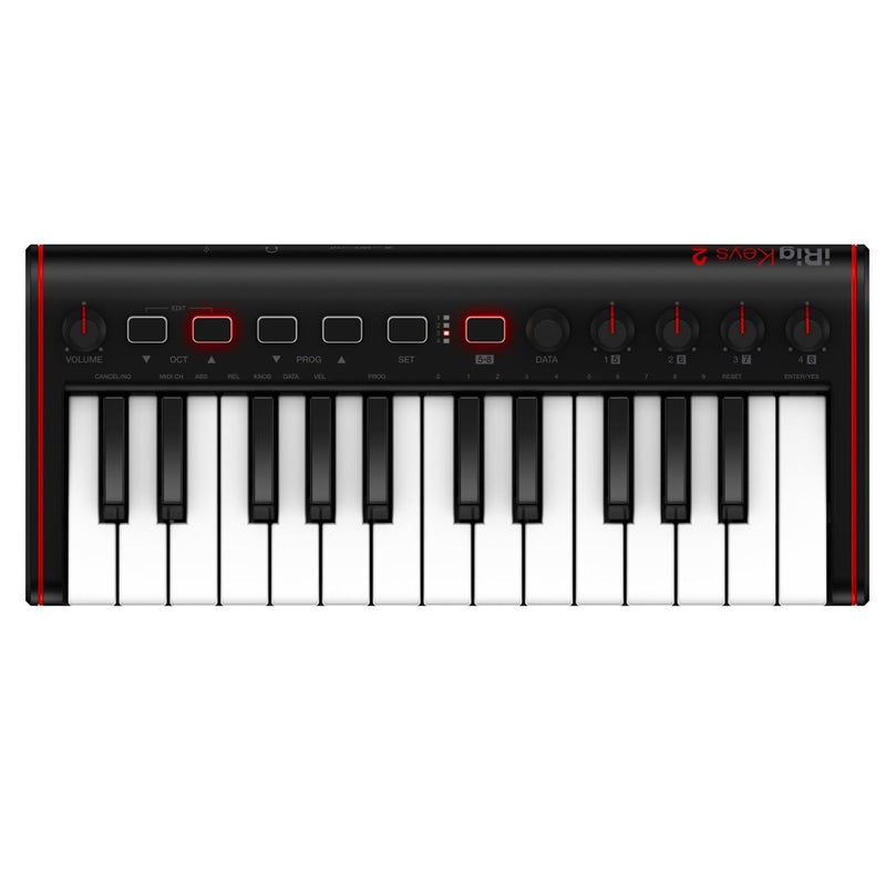 IK Multimedia iRig Keys 2 Mini portable keyboard MIDI controller with 25 velocity-sensitive synth-action mini keys and headphone output, for iPhone, iPad, Mac, PC, Android - Image 3